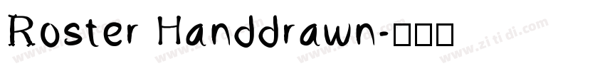 Roster Handdrawn字体转换